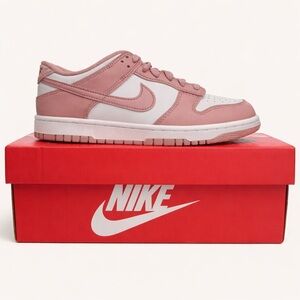 Nike Dunk Low GS Pink White Sneakers New in Box Youth 7Y Women 8.5